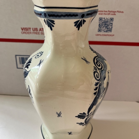 Delft/Blauw Delft Distel/Hand Painted/Made in Holland/Vase - Picture 3 of 11